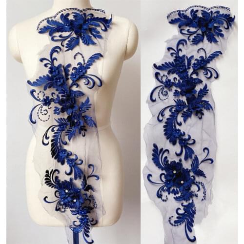 3Pcs A set Diy stereo 3D flower lace patch decoration wedding childrens clothing show stage dress jeans sweater accessories