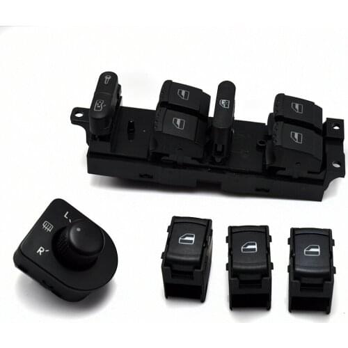 5 Pcs window switch mirror switch for VW JETTA GOLF MK4 POLO BORA Passat B5 BEETLE 3B0959855 1J4 959 857D 1GD 959 855C