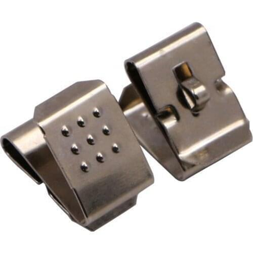 50pcs/lot High Quality Spring Steel with Nickel Plated A AA CR2 CR123A Snap-On Leaf Spring Battery Contact, Battery Clip