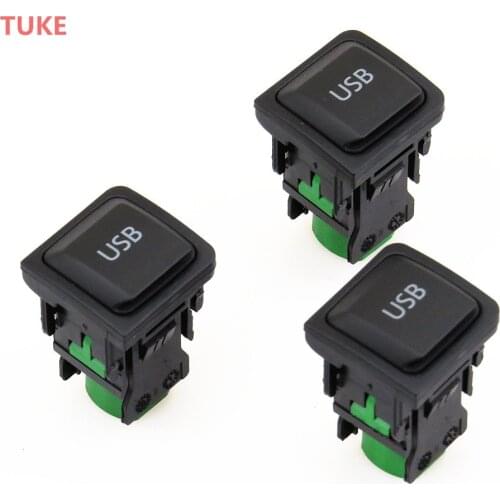 RWSYPL Qty 3 Car USB Data Transfer Jack Port Interface Socket For RCD300 RCD510 GOLF MK5 MK6 SCIROCCO 5KD035726A 5KD 035 726 A