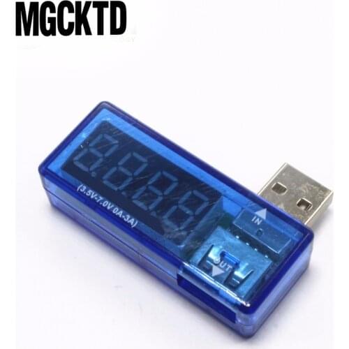 10PCS/LOT Digital USB Mobile Power charging current voltage Tester Meter Mini USB charger doctor voltmeter ammeter