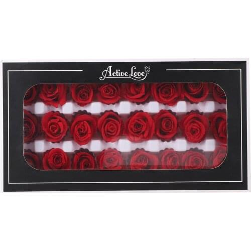 Valentines Day Gifts 24 Head Preserved Red Rose Artificial foam Roses Flower Wedding Engagement Decoration for Anniversary D30