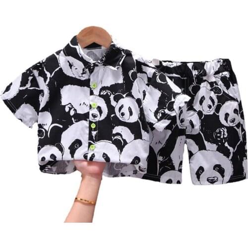 New Summer Children Cartoon Clothing Baby Boys Girl Fashion Shirt Shorts 2Pcs/sets Kids Infant Cotton Clothes Toddler Sportswear