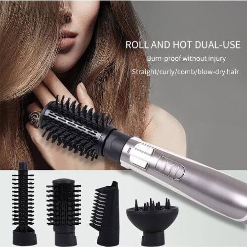 Electric Hair Dryer Brush Rotating Brush Straightener Automatic Blow Dryer Curler Hot Curling Comb Salon Styling Tools Set