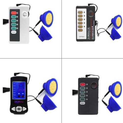 Electric Shock Nipple Women Bust Enhancer Silicone Adsorption Breast Enlarger Massager Clitoris Stimulator BDSM Female Sex Toys