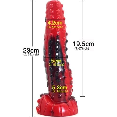 Animal Dildo Bumpy Little Pump Massager Vaginal Sex Toys Tiger Dicks Penis Red Black Dildos Butt Plug Adult Toy Sex Shop