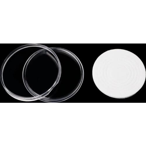 K5DC 46mm Plastic Coin Holder Capsule Storage Case Display Box With 5 Sizes Pad Rings