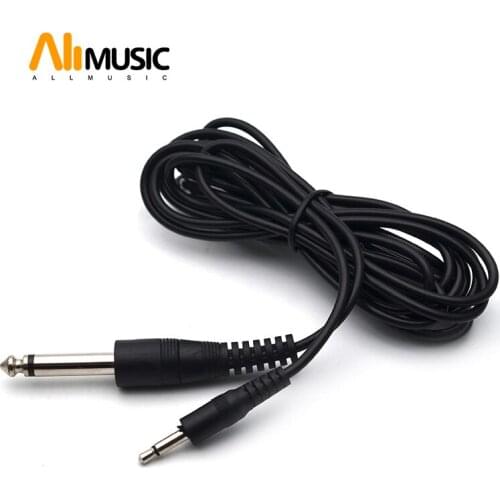Mono Guitar Bass Cable 3.5mm Male to 6.3mm Male plug Music Instrument Cable 3 Meter Black