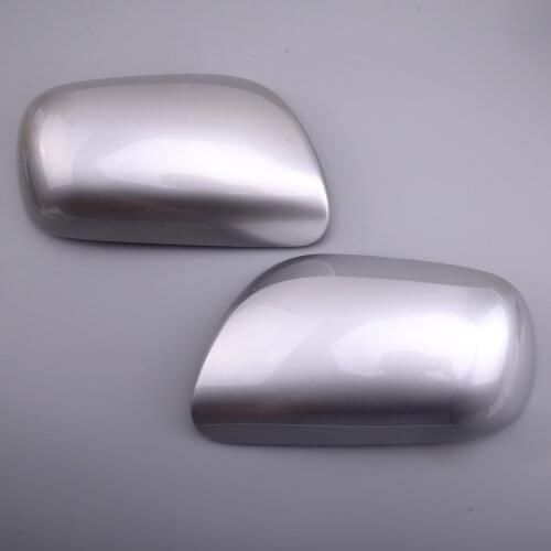 1 Pair Car Front Left Right Side Mirror Cap Cover Housing Silver ABS Fit for Toyota Corolla 2007 2008 2009 2010 2011 2012 2013