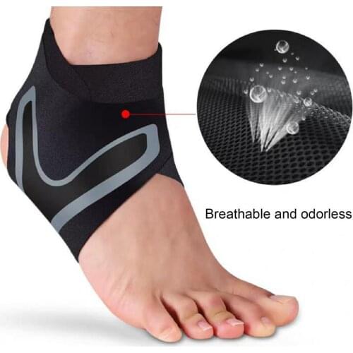 80%HOT1 Pair Elastic Ankle Guard Anti-Sprain Protective Sleeves Foot Bracer for Outdoor Basketball Football Mountaineering Sport