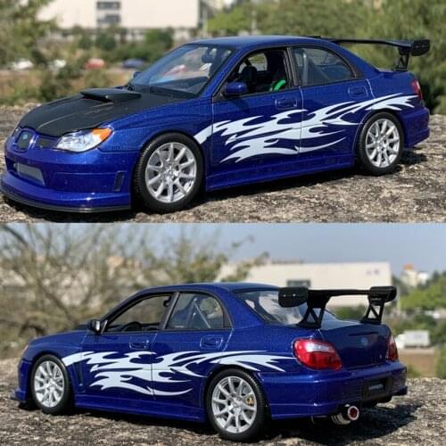 Diecast 1:24 Scale STi Modified Alloy Car Model Metal Toy Children Collectible Gifts Display Souvenir Vehicle Ornaments
