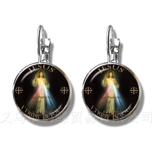 Merci Maitresse Stud Earrings Fashion 16mm Glass Dome Silver Plated Earrings For Women Girls Jewelry Teachers Best Gift