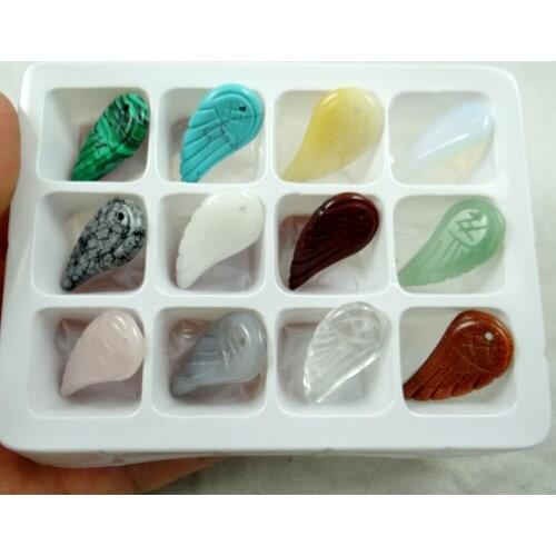 Fashion hot selling mixed natural stone pendulum circular Cone charms Pendants for jewelry making 12pcs/lot wholesale free