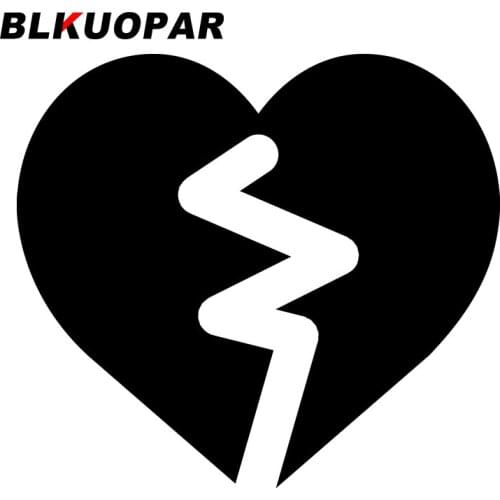 BLKUOPAR for Broken Heart Decals Vinyl Fashionable Car Stickers Laptop Waterproof Refrigerator Sunscreen Funny Decoration