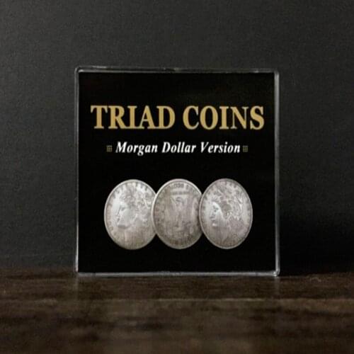 Triad Coins (Morgan Gimmick) By Joshua Jay Magie Professionnelle Illusion Coin Magic Tricks Close Up Magic Props Gimmick