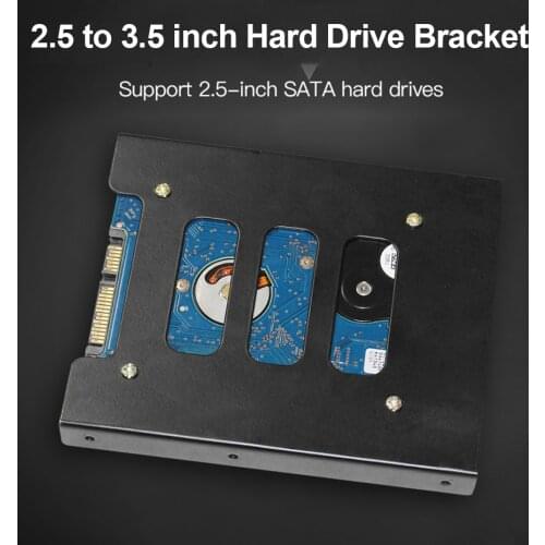 Mounting Adapter Bracket 2.5 inch SSD HDD to 3.5 inch Hard Drive Holder Dock for Household Computer Accessory