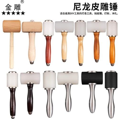 Nylon Leather Carving Hammer DIY Handmade Leather Craft Leather Carving Hammer Printed Leather Carving Tools Carving Hammer