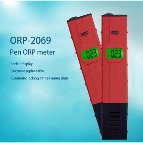 100% New Brand ORP-2069 LCD Digital Type Red Pen Tester Water Quantity Pool Tester ORP Meter for Hydrogen generator