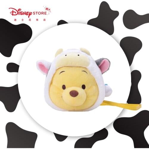 Authentic Disney Official Cute Cartoon Cow Pooh Messenger Bag Handbag Shoulder Bag Fashion Single Product