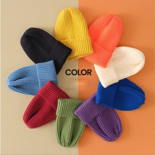 Unisex Casual Beanies for Men Women Warm Knitted Winter Hat Fashion Solid HIP HOP Beanie Hat Unisex Cap