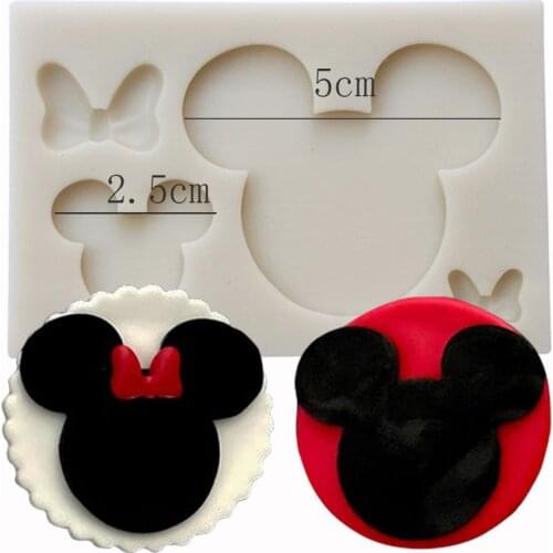 Disney Silicone Mold Cartoon Character Mickey Sugarcraft Fondant Mold Cake Decorating Tools Chocolate Design Mold Children Toy