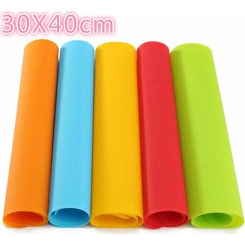 5 Different Colors Of Silicone Placemats Baking Mat Non Stick Pan Liner Table Protector Pad Kitchen Pastry Liner Baking Bakewar
