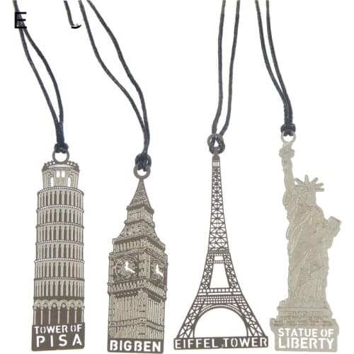 London Elizabeth Eiffel Tower Statue Of Liberty Metal Book Markers Metal Bookmark For Books Paper Clips Office School Supplies