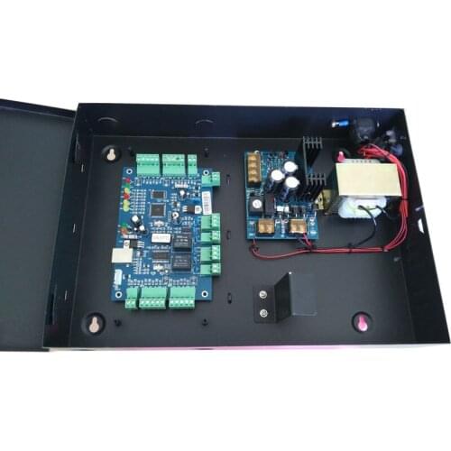 TCP IP two Door Access Controller kit ,power case with battery space , suport multi-access function,Fire Alarm.sn:Bb02-set