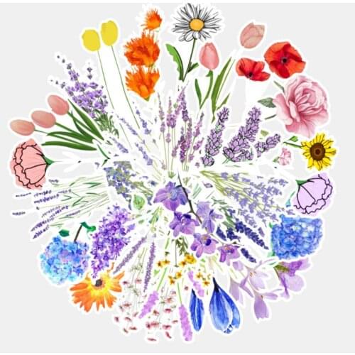 10/30/50Pcs/Set Flora Graffiti Pack for Children Gift Cartoon Anime Stickers To Stationery Laptop Suitcase Guitar Fridge Decals