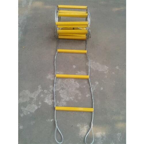 10M High strength Steel wire Rope ladder Escape Folding Ladders Fire ladder