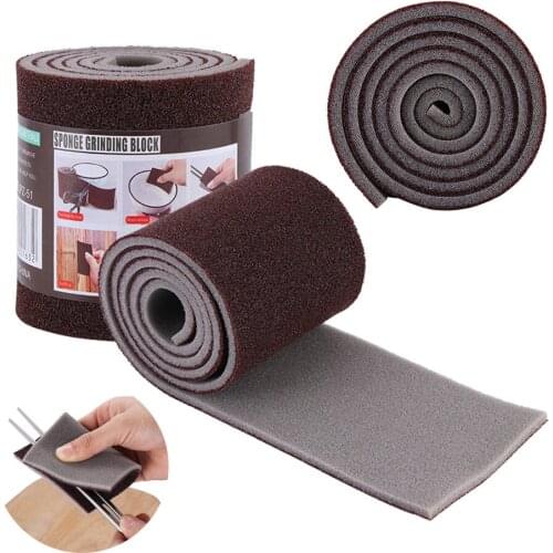 100cm*9cm Kitchen Magic Cleaner Sponge Cleaner Roll Emery Sponge Rust Rub Pot Household Kitchen Cleaning Sponge