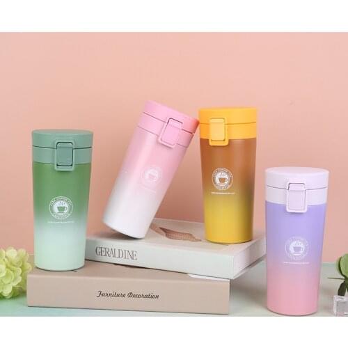 380ml Double Stainless Steel 304 Coffee Mug Leak-Proof Thermos Mug Travel Thermal Cup Thermosmug Water Bottle For Gifts