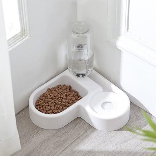 Automatic Drinking Bowl for Pet Corner Bowl Dog Cat Double Food Feeder 500ml Bottle Drinking Kitten Dog Feeder Pet Supplies
