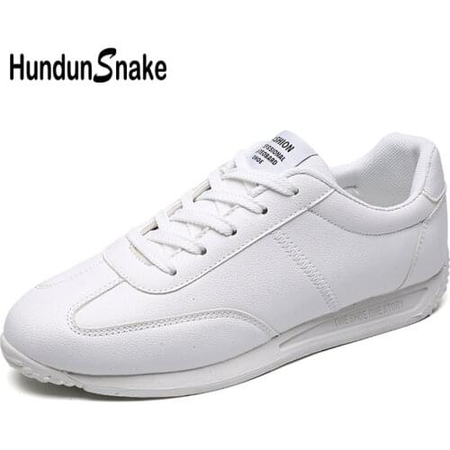 Hundunsnake White Leather Mens Sneakers Male Sports Shoes Womens Sport Shoes Men Running Shoes Men Jogging Trainers Gym T618