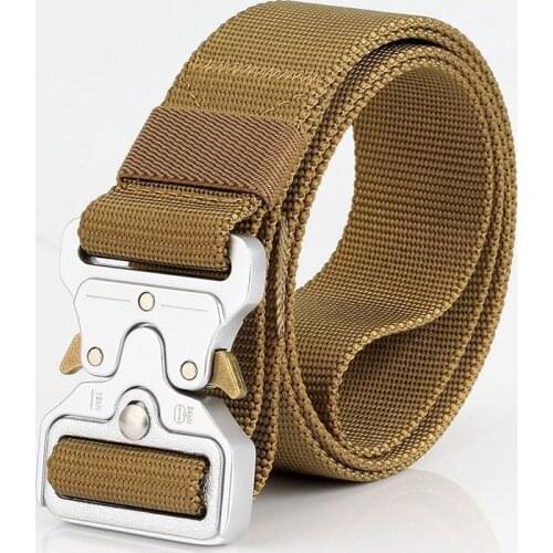 Men Canvas Belt Snake Buckle Man Tactical Belt Male Multi-functional Mens Army Belt 100% Nylon Knitted Cinturon Hombre