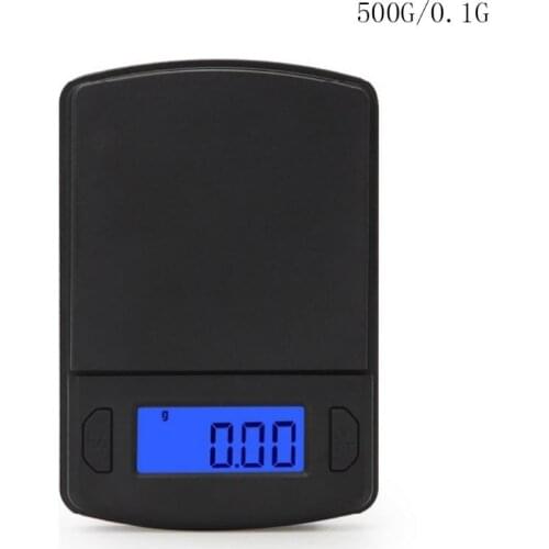 0.1/0.01g Mini Digital Scale High Precision Blue Backlight Pocket Electronic Balance for Weighing Powder Jewelry Carat