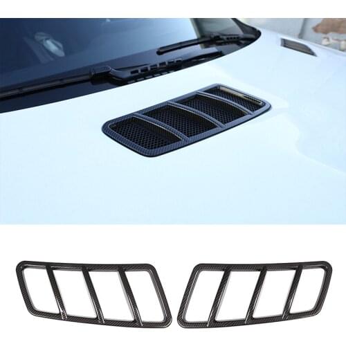 For Mercedes Benz ML GL GLE GLS Class W166 2013-2018 Car Accessories 2 Pcs Carbon Fiber ABS Chrome Engine Roof Hood Frame Trim