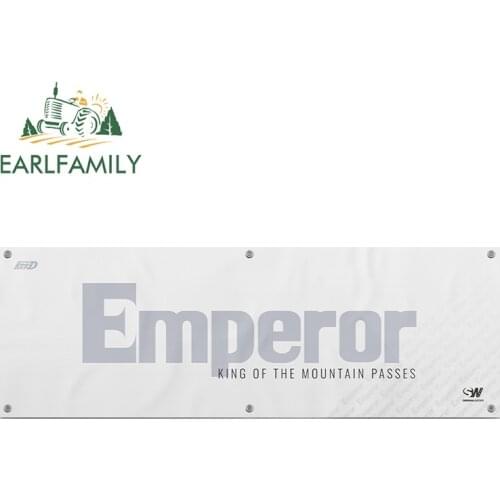 EARLFAMILY 13cm x 4.6cm Car Assessoires for Initial D Emperor Funny Car Stickers Waterproof Graffiti Decal Refrigerator Decor