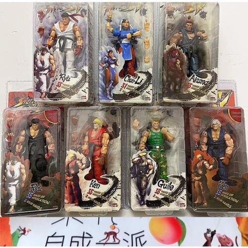 Ryu Figure NECA Action Figure Chun Li Figure Chun-Li Hoshi Ryu Akuma Chunli Gouki Guile Ken Action Figures Collection Toy Gift
