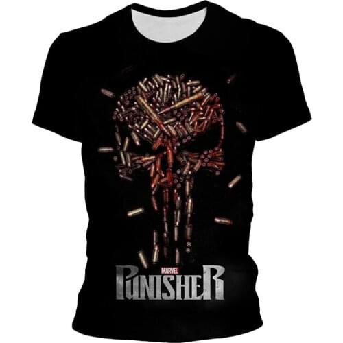 New Punisher Logo Streetwear Tshirt Men Hip Hop Funny T Shirts Mens T Shirts Fashion 2021 Boyfriend Gift 3D Print Casual T-shirt