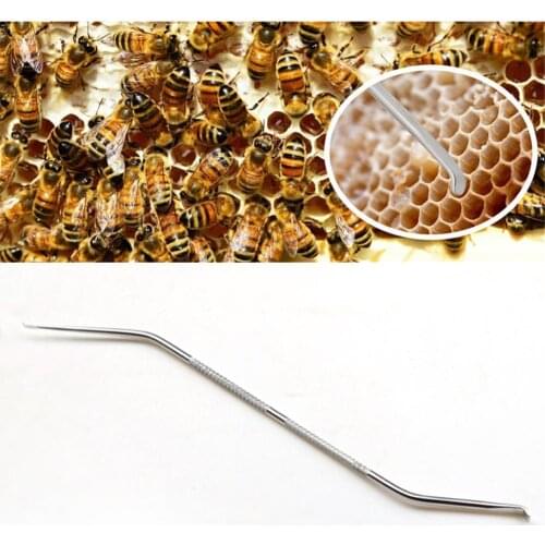Stainless Steel Bee Needle Two-way Grafiting Tool Beekeeping Equipment Breeding Queen Bee Removing Larvae Tools