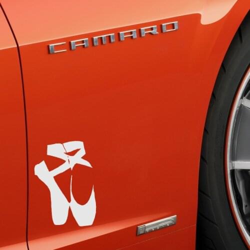EmpireYing 3 Size 8 Colors Beautiful Ballet Shoe Dance Styling Car Sticker Art Venues Opera House Dancer Bumper Wall Vinyl Decal