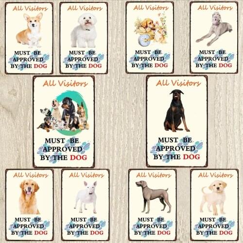 Home is Not Purrfect Without a Dog Plaque Metal Vintage Wall Bar Home Art Pet Shop Retro Craft Decor 30X20CM DU-5671A