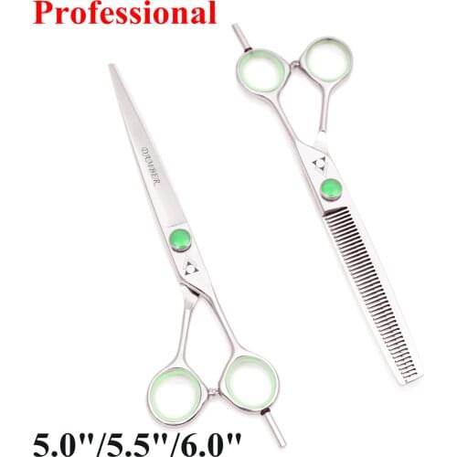 50Pcs 5 5.5 6 7.0 Professional Hairdressing Scissors Hair Thinning Barber Scissors Hair Scissors 440C Japanese Steel Shears 1121