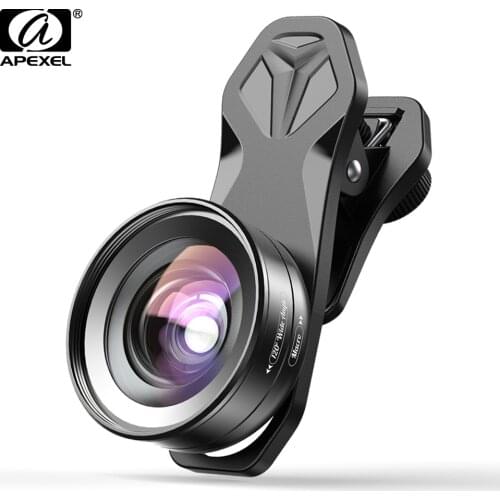 APEXEL HD Camera Phone Lens kit 120 degree 4K Wide angle 10x macro lens +CPL star filter for iPhonex Samsung s9 all smartphones