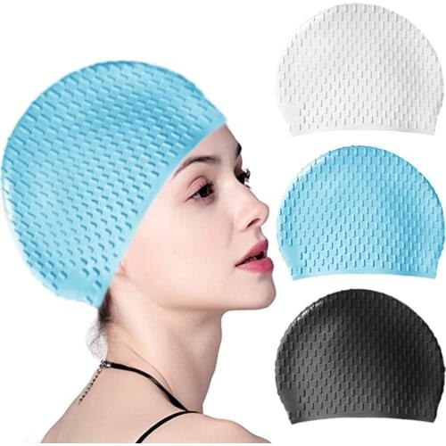 PHABULS Adult Swimming Cap Waterproof High Elastic Swimming hat for Men and Women One Size
