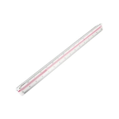 13.3" Long 1:20 1:25 1:50 1:75 1:100 1:125 Plastic Triangular Desian Scale Ruler