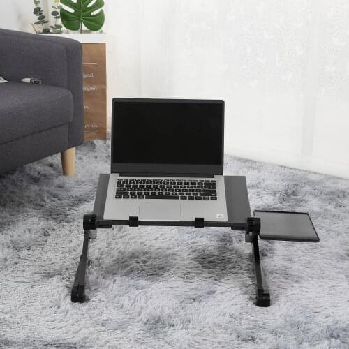 Adjustable Portable Folding Laptop Desk Aluminum Laptop Computer Table Stand Ergonomic Vented TV Useful Furniture Living Room