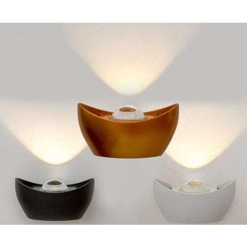 Modern minimalist LED aluminum wall lamps bedside bathroom light(IP55) creative Bedroom aisle New style gold ingot wall light