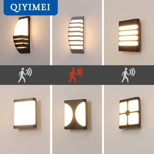 Modern Porch Light Waterproof IP65 Radar Sensor Wall Lamps For Courtyard Patio Garden Front Door LED Outdoor Lighting AC90-260V